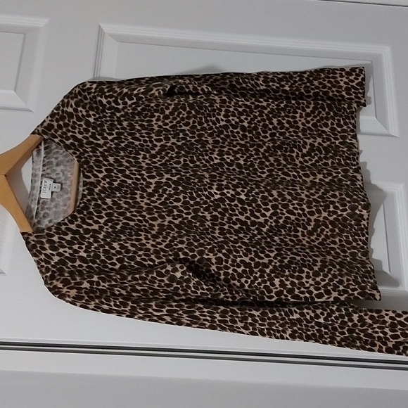 J. Crew Sweaters - J. Crew Teddie leopard print cotton sweater